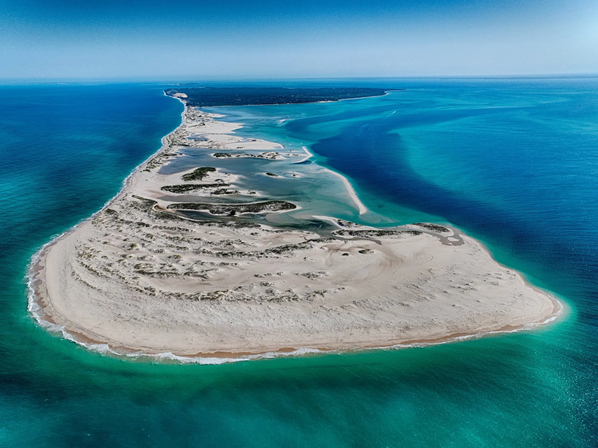 Red dunes meeting the Indian Ocean near Vilanculos