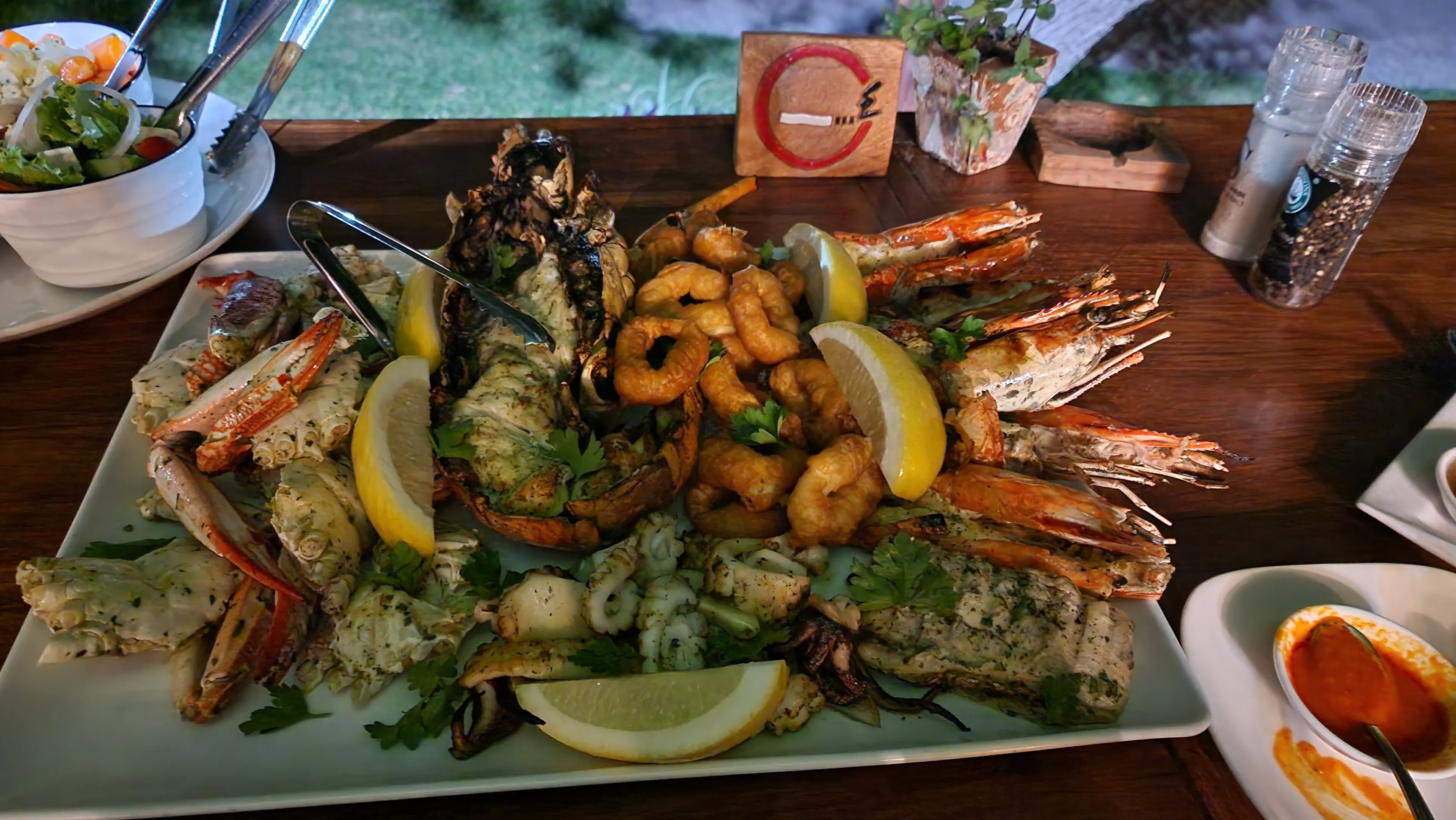 A fresh seafood platter, Mozambican style